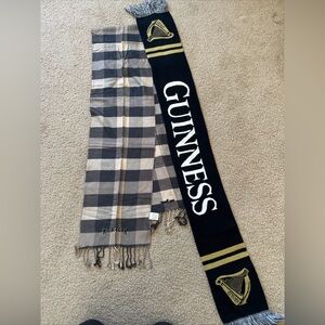 TWO St. Patrick’s Day Scarves - Guinness (Double Sided) And Kilbeggan